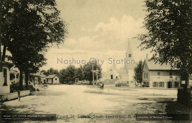 Postcard: Forest Street Square, South Lyndeboro, N.H.